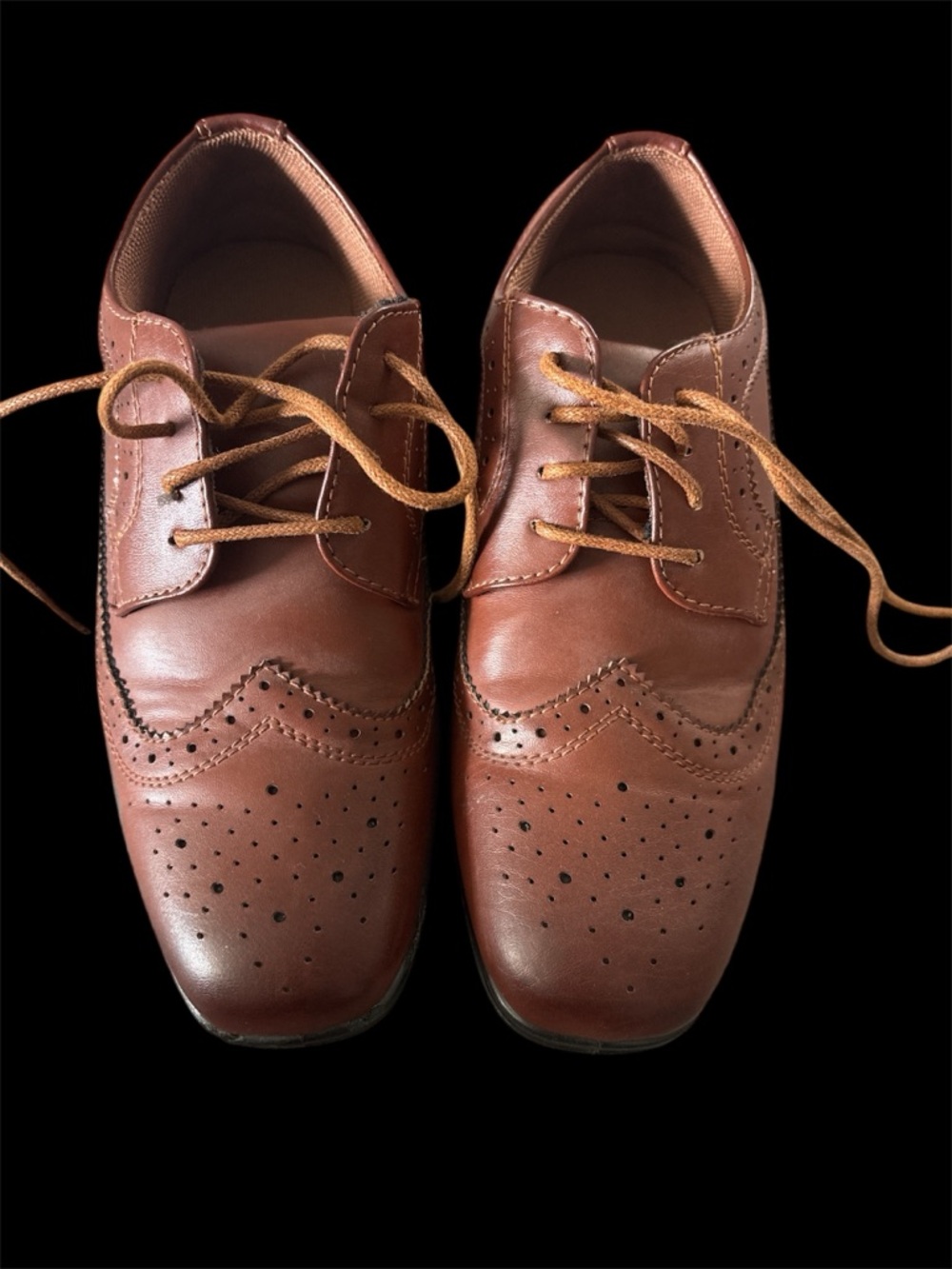 Deer Stags Boys Brown Brogue Dress Shoes